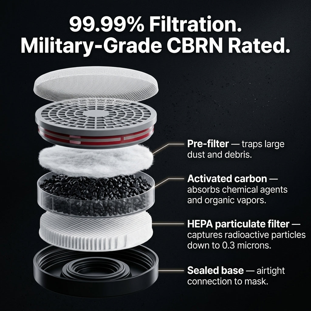 Gas Mask + Nuclear Filter Kit